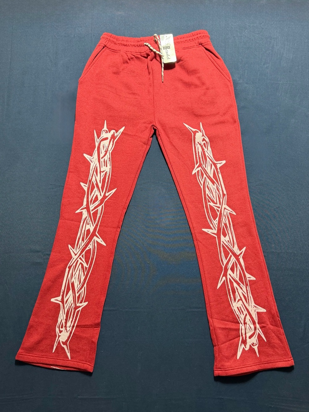 NWT 100% Cotton Size L Bezalel Thorn Stacked Sweatpants